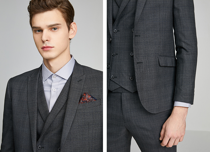 男士修身商務西裝定制